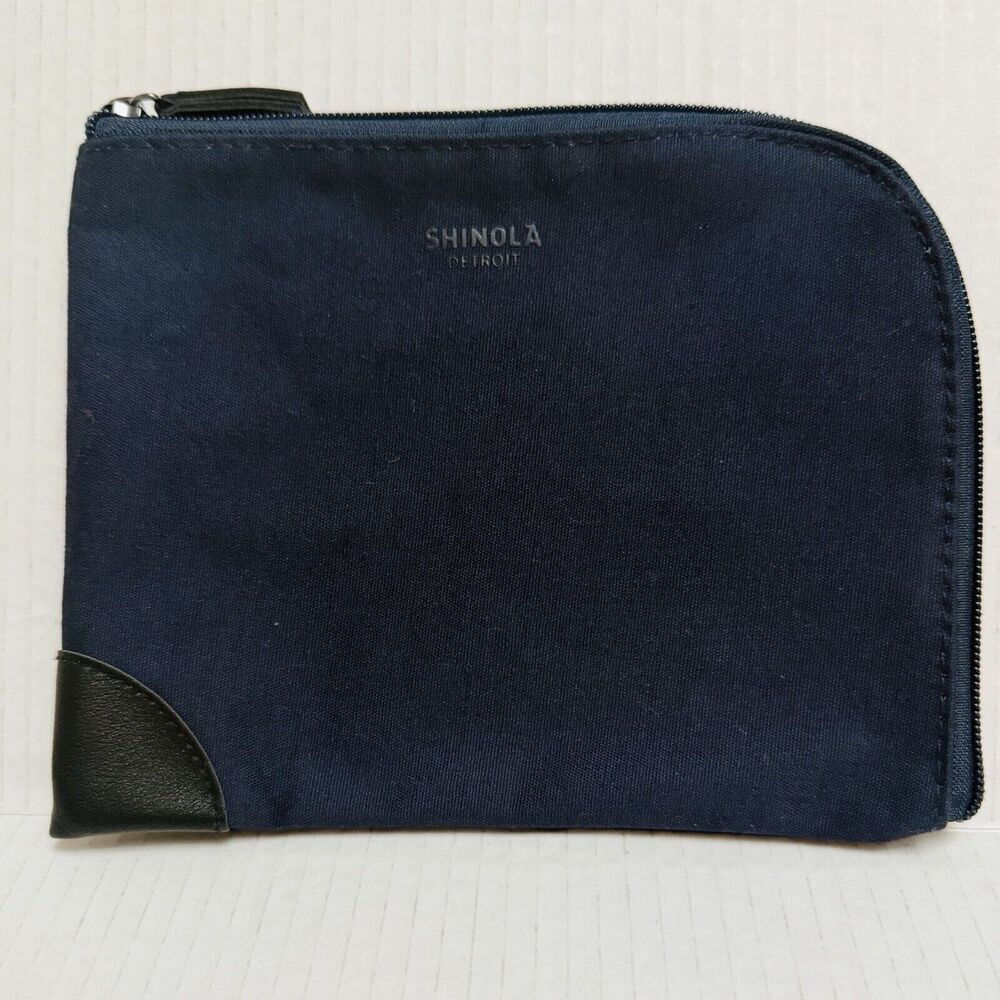 Shinola x American Airlines Navy Blue Canvas Amenity‎ Toiletry Bag Zip Pouch